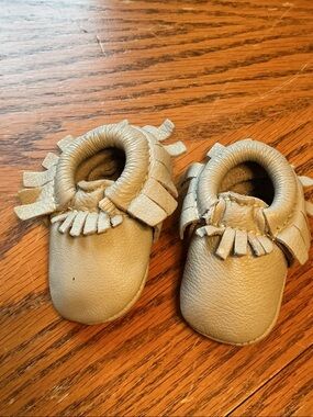Freshly Picked Fringe Moccasins in Light Tan